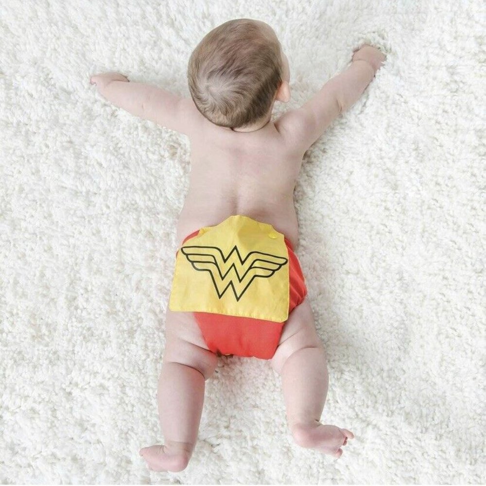 NWT Bumpkins Cloth Diaper Snap All In One Wonder Woman